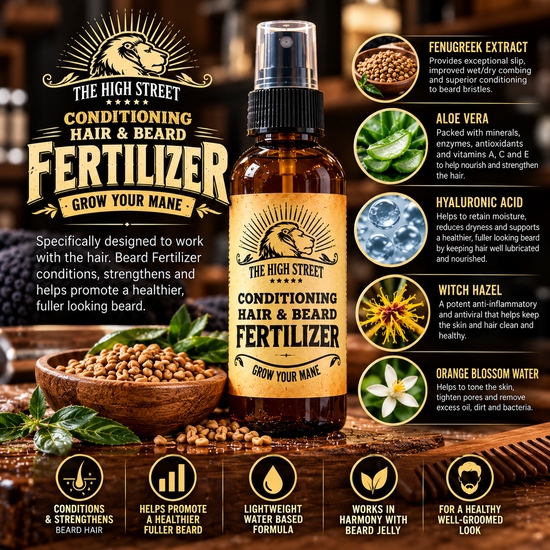 The High Street Conditioning Hair & Beard Fertilizer – Grow Your Mane - 50ml